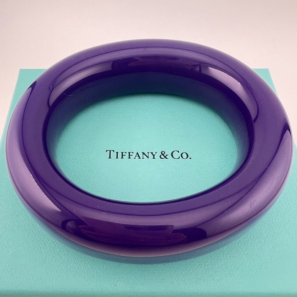 Tiffany & Co. Elsa Peretti Purple Doughnut Lacquer Bangle 💜 - Picture 4 of 10